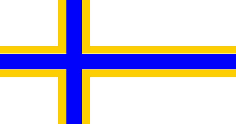 Sverigefinska flaggan. 